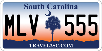 SC license plate MLV555