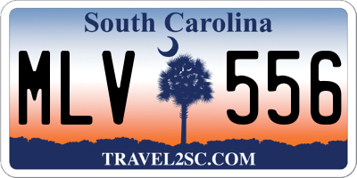 SC license plate MLV556