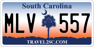 SC license plate MLV557
