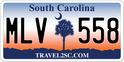 SC license plate MLV558