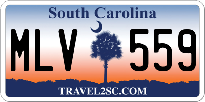 SC license plate MLV559