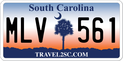 SC license plate MLV561