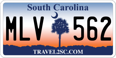 SC license plate MLV562