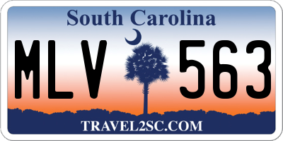 SC license plate MLV563