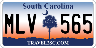 SC license plate MLV565