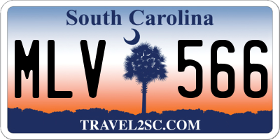 SC license plate MLV566