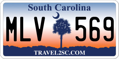 SC license plate MLV569