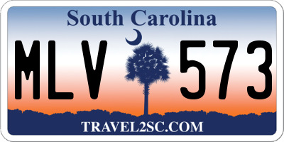 SC license plate MLV573
