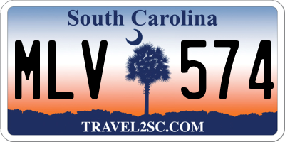 SC license plate MLV574