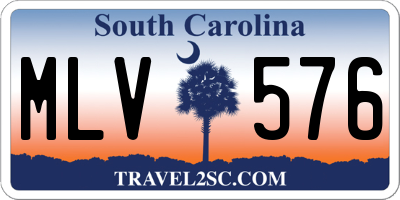 SC license plate MLV576