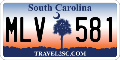 SC license plate MLV581
