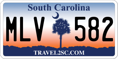 SC license plate MLV582