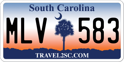 SC license plate MLV583