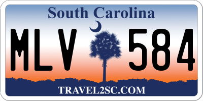 SC license plate MLV584