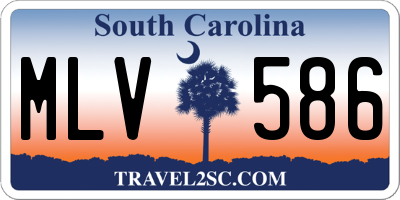 SC license plate MLV586