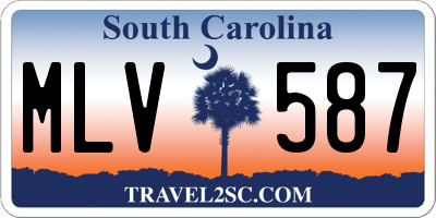 SC license plate MLV587