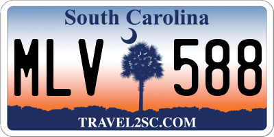 SC license plate MLV588