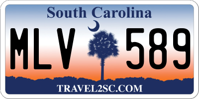 SC license plate MLV589