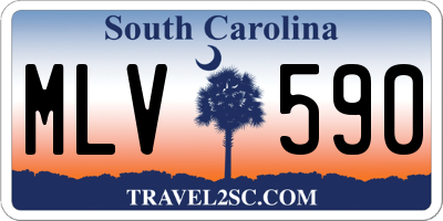 SC license plate MLV590