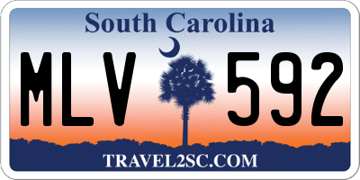 SC license plate MLV592