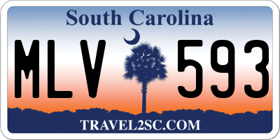 SC license plate MLV593