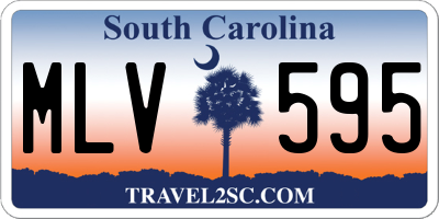 SC license plate MLV595