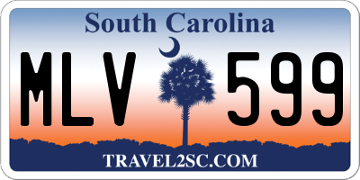 SC license plate MLV599
