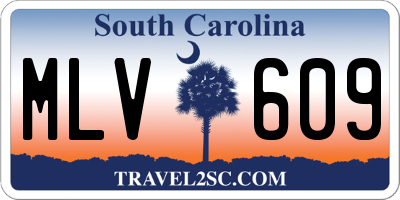 SC license plate MLV609