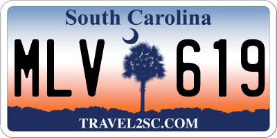 SC license plate MLV619