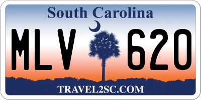 SC license plate MLV620