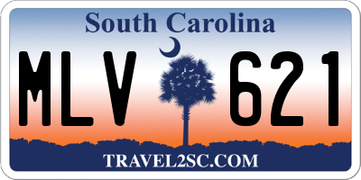 SC license plate MLV621
