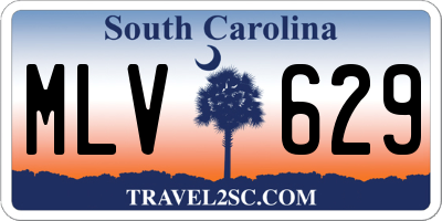 SC license plate MLV629