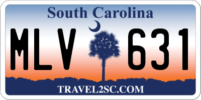 SC license plate MLV631