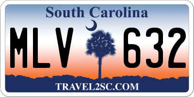 SC license plate MLV632