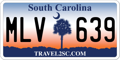 SC license plate MLV639