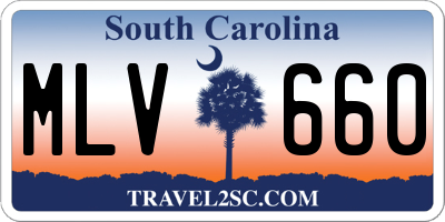 SC license plate MLV660