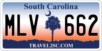 SC license plate MLV662