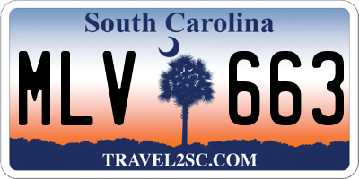 SC license plate MLV663
