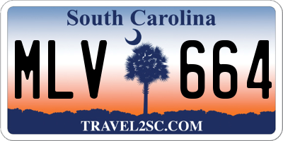 SC license plate MLV664