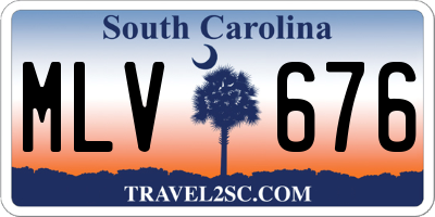 SC license plate MLV676