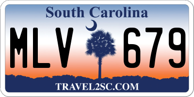 SC license plate MLV679