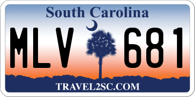 SC license plate MLV681