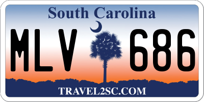 SC license plate MLV686