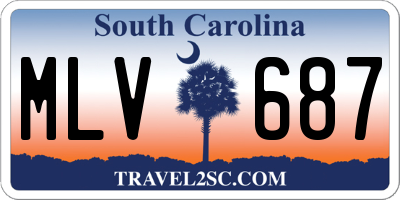 SC license plate MLV687