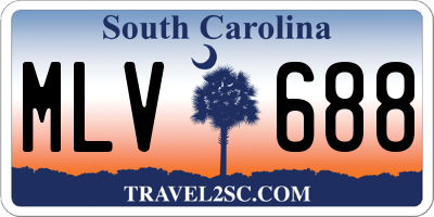 SC license plate MLV688