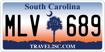 SC license plate MLV689