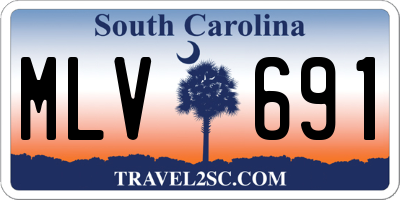 SC license plate MLV691