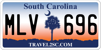 SC license plate MLV696