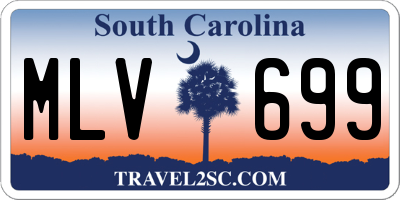 SC license plate MLV699