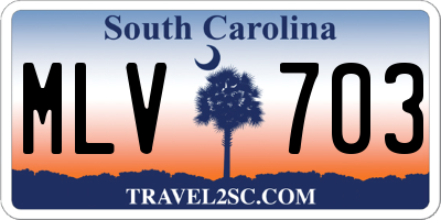 SC license plate MLV703